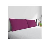 Italian Bed Linen Max Color Couple De Taies D’Oreiller, 100 % Coton, Fuchsia, 52x82cm