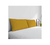 Italian Bed Linen Max Color Couple De Taies D’oreiller, 100 % Coton, Moutarde, 52x82cm