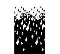 Homemania Tapis Imprimé Butterflies 1 - Animaux - Décoration De Maison - Antidérapant - Pour Salon, Séjour, Chambre À Coucher - Blanc, Noir En Polyester, Coton, 60 X 100 Cm
