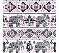 Homemania Tapis Imprimé Elephant Life - Géométrique - Décoration de Maison, Tapis d'entrée - Antidérapant - pour Couloir, Cuisine, Chambre, Salon - Multicolore en Polyester, Coton, 80 X 200cm