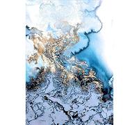 Homemania Tapis imprimé Marble Smoke 1, Impression Multicolore, en Micro Polyamide 133 x 190 cm