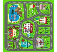 Homemania Tapis Imprimé Smurfs Town - pour Les Enfants - Décoration de Maison - Antidérapants - pour Salon, Séjour, Chambre à Coucher - Multicolore en Polyester, Coton, 120 X 180cm