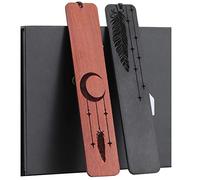 HOMEMARS 2 Marque Page Bois - Bookmark Original, Cadeau pour Homme et Femme, Idée Cadeau Anniversaire ou Noël