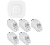 Homematic IP Kit de démarrage chauffage, Point d'accès, Robinet thermostatique sans fil HmIP-HAP2+HmIP-eTRV-B 2 - Set de 5