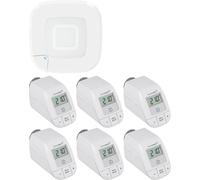Homematic IP Kit de démarrage chauffage, Point d'accès, Robinet thermostatique sans fil HmIP-HAP2+HmIP-eTRV-B 2 - Set de 6