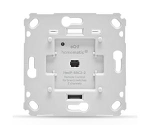 Homematic IP Smart Home 161839A0 Interrupteur Mural pour Interrupteur de Marque 2 Voies, Interrupteur à Deux Boutons pour actionneurs et thermostats, Interrupteur Mural, Accessoires pour Votre Maison