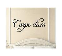 Homemay PVC Stickers muraux anglais Carpe Diem Chambre Chambre à coucher Maison Autocollant décoratif Amour européens et américains Tradewallpaper91.4 cm X38.1 cm, Red, 91.4cm x38.1cm