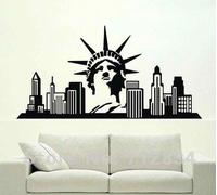 Homemay Statue de la Liberté & New York Art géant autocollants amovibles Home Decor Stickers muraux en vinyle Cm115 115 x 60 x 60 cm