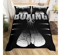 Homemissing Boxe Sport Bettbezug Set Gants de Boxe Parure de Lit 140x200cm Sports Polka Dots Parure Housse de Couette Décor de Chambre Jeux de Compétition avec 1 Taie d'oreiller