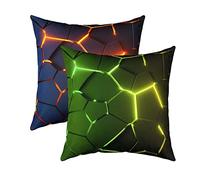 Homemissing Canapé décoré en nid d'abeille Housses de Coussin Lot De 2 Soft Hexagonal taie d'oreiller Set Chambre Salon géométrique Housses de Coussin taie d'oreiller 60x60cm Housse Coussin