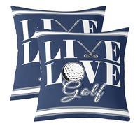 Homemissing Golf Sport Taie Oreiller Ball Gaming Taie d'oreiller 45x45cm pour Garçon Decor Sports Thèmes Lot De 2 Housse de Coussin Microfibres Balles de Golf Sport Housse Coussin