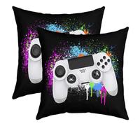 Homemissing Housses d'oreiller Gamer pour Canapé - lit, Set de 2 Housse de Coussin décoratives Gamepad Taie d'oreiller 55x55cm pour Console de Jeu Moderne Taie Oreiller pour Enfants