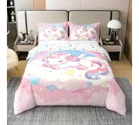 Homemissing Licorne Housse De Couette Rose Fille Cute Licorne 100% Coton Sets De Housse Couette D CorationéFleurs Color Parure Lité X Cm Cute 200Rainbow200Parure