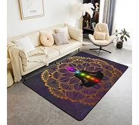 Homemissing Mandala Tapis Salon 150x200cm Boho Mandala Salon Tapis Chambre à Coucher Zen Esprit Ultra Confortable décoratif Balcon Tapis de Salon Moderne