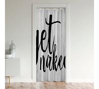 Homemissing Nudité Rideau de Porte 86x203cm Bois Grain Rideau Occultant Home Décoration Modern Blanc Salon Chambre Le Salon Décoration Rideaux Exterieur d'entrée