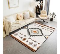Homemissing Ouest Dekor Tapis 100x150cm | Boho FlèChe Bauernhaus Style Tapis moderne Rustikal SüDwestlich Azteken Tapis pour salon Tapis de cuisine Doux et lavable