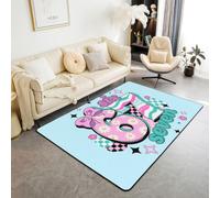 Homemissing Six Sept Tapis 150x200cm | GäNseblüMchen GéOméTrique Tapis pour salon Modern Art Tapis moderne Antidérapant Pour salon chambre