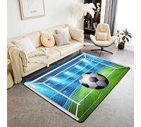 Homemissing Tapis de Salon de Football 100x150cm de Sport de Football, Tapis de Salon de Jeu compétitif, décoratif antidérapant Cuisine Balcon Tapis Exterieur Lavable Doux