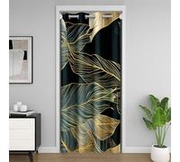 Homemissing Vert Feuille de Palmier d'or Rideau de Porte 150x203cm pour Enfants Palmiers Rideaux Exterieur d'entrée Botanique Nature Thèmes Rideau Occultant Rideaux Luxe Rideaux Interieur Chambre