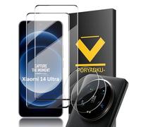 HOMEMO Protection D'écran pour Xiaomi 14 Ultra 5G 6,27 Pouces, Verre Trempé 2 Pièces + Caméra Protecteur 2 Pièces, Anti-empreintes digitales, 9H Dureté, Sans Bulle