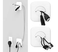 HomeMount Passe Câble Mural TV Encastré Ø76 mm avec Scie-Cloche, Lot de 2 Cache Câbles pour TV Murale, HDMI et Alimentation, Installation Discrète pour Mur Propre et sans Fils (Blanc)
