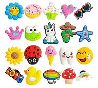 HOMENATUR Pins pour Crocs - Lot 20 pièces - Pinceaux pour Sabots Sanitaires - Accessoires et Decoration pour Chaussure - Shoe Charms Clips Personnalisé - Femme Homme Enfants - Bijoux