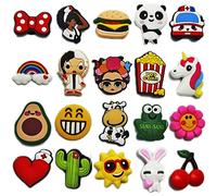 HOMENATUR Pins pour Crocs - Lot 20 pièces - Pinceaux pour Sabots Sanitaires - Accessoires et Decoration pour Chaussure - Shoe Charms Clips Personnalisé - Femme Homme Enfants - Bijoux