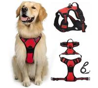 homenzya Harnais Confort Anti-Traction，Harnais Anti-Tirage pour Chien avec Poignée, Gilet Réfléchissant Ajustable, Facile à Mettre, Fermeture Avant