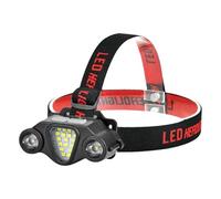 HOMEOL Lampe frontale étanche super lumineuse - Projecteur grand angle 230° avec capteur - 4 lumières - Charge rapide 3 h - Pour le jogging, la promenade du chien, la pêche, le ski et comme éclairage