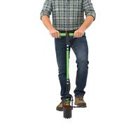 HOMEONENIC Outil de plantation de bulbes - Longueur totale : 76,2 cm - Avec support et bord en dents de scie