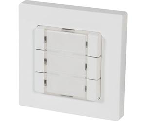 HOMEPILOT - Interrupteur mural Smart 3 groupes Contrôle aisé de plusieurs appareils connecté. Idéal pour l'éclairage, le chauffage ou les volets roulants. 3 interrupteurs, jusqu'à 8 appareils