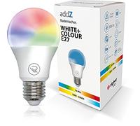 HOMEPILOT RADEMACHER AddZ 8436 Ampoule LED E27 8,5 W Zigbee 3.0 RGBW 16 millions de couleurs, intensité variable par exemple via, 1800-6500 K