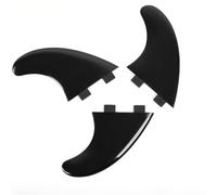 Homeponnew 3 pièces pour aileron de surf G5 - 3 pièces en verre et nylon - Caractéristiques : peinture noire pouvant être utilisée avec n'importe quelle planche de surf - Design à 3 ailerons