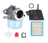 Homeponnew 799868 Kit carburateur pour Briggs & Stratton 4-7 pour moteurs de tondeuse à gazon HP - Comprend joint, joint O-for RING, poire d'amorçage, filtre et couvercle de nettoyage
