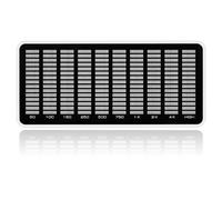 Homeponnew AK1016 Analyseur de spectre audio avec écran 10 × 16, double entrée (3,5 mm AUX/MIC), gamme de fréquences 50 Hz à 20 kHz, pour surveillance du niveau sonore de bureau, lumière blanche