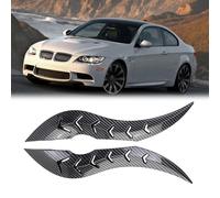 Homeponnew Autocollant 3D ABS en forme de corne de taureau pour décoration de toit de voiture, en fibre de carbone, décoration de coin de dragon pour modification de klaxon, convient pour SUV, berline