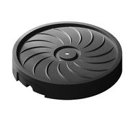Homeponnew Bac à pots de fleurs avec roulettes pivotantes, plateau rond de 25 cm pour intérieur et extérieur, matériau PP avec drainage et stockage de l'eau, compatible avec les grands pots, gris