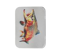 Homeponnew Boîte à mouches pour pêche à la mouche - Rangement en fer blanc avec insert en éponge, 8,76 x 11,8 x 2,3 cm, pour accessoires de pêche durables et légers