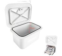 Homeponnew Boîte de rangement marine avec couvercle rotatif à 270 degrés, trappe de pont en ABS et organisateur d'appâts pour yacht et bateau, blanc