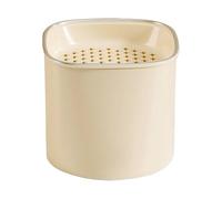 Homeponnew Boîte de rangement pour fruits avec panier de vidange et couvercle, multifonction pour cornichons, olives, fromage et fruits, plastique PP sans BPA, 14,5 x 14,5 x 13 cm