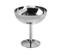 Homeponnew Bol à glace en acier inoxydable, tasse à dessert pour servir de la crème glacée, des smoothies, de la mousse, de la salade - Argent, 10 x 10 x 6,2 cm (A) (B)