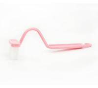 Homeponnew Brosse de nettoyage de WC, poignée courbée incurvée de type S pour le nettoyage sous les jantes, construction en plastique avec poils doux et fins