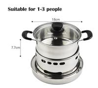 Homeponnew Brûleur à spiritueux en acier inoxydable pour l'intérieur et l'extérieur, compatible avec les combustibles liquides et solides, réchaud de camping portable pour pique-nique et casserole