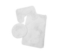 Homeponnew Buganda Lot de 3 tapis de salle de bain en microfibre avec dos antidérapant, comprend un tapis de toilette en forme de U et une couverture en forme de O, super absorbant et lavable en