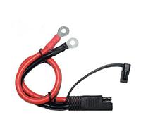 Homeponnew Câble d'extension 10 AWG SAE vers O-for Ring pour éclairage de bassin - Fil de cuivre étamé rouge/noir de 30 cm avec capuchon de protection
