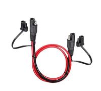 Homeponnew Câble d'extension SAE à double tête 14 AWG pour éclairage de bassin - Cordon d'alimentation étanche de 2 m avec capuchon de protection, fil de cuivre rouge/noir