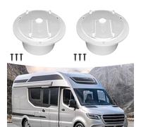 Homeponnew Cache-cordon d'alimentation pour camping-car - Trappe de passage de câble ronde en plastique noir ou blanc pour rangement de cordon électrique de camping-car, construction en polyéthylène