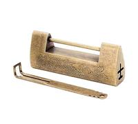 Homeponnew Cadenas en laiton antique avec motif chinois vintage, 7,5 cm, pour boîte à bijoux et mini armoires, avec clé