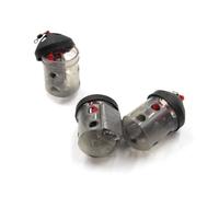 Homeponnew Cage d'alimentation à la carpe pour pêche en rivière, panier à asticots et appâts de fond avec trous de sortie rapide, noir + gris transparent, 26 mm x 48 mm, 29 g, compatible avec