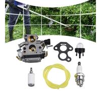Homeponnew Carburateur de rechange pour tronçonneuse Husqvarna 135 140 140E 440 E 440E 440E, numéro de pièce 506450501 compatible avec 435E, avec filtre, ampoule d'amorçage, tube et joint d'étanchéité